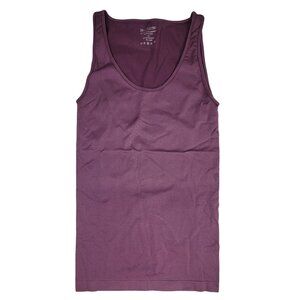Zenana Outfitters Tank Top Plum Sleeveless Nylon Spandex Womens L/XL New